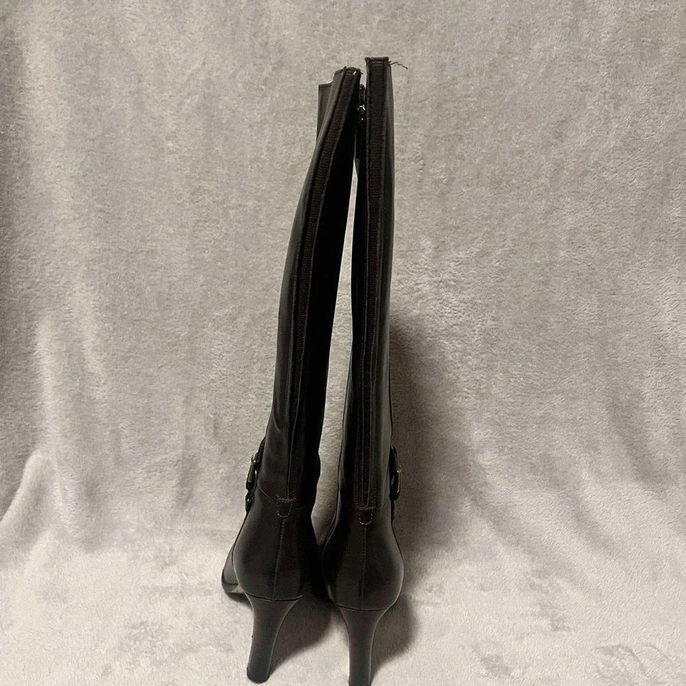 LK Bennett London Brown Knee Boots‎ Uk 38 RRP £450 Genuine Leather Made Italy